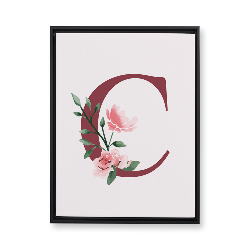 classic-floral-letter-c-floating-canvas-wall-art