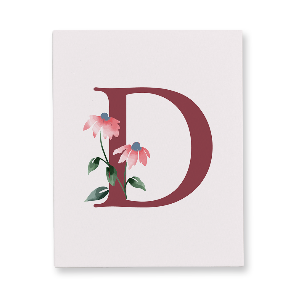 classic-floral-letter-d-canvas-wall-art