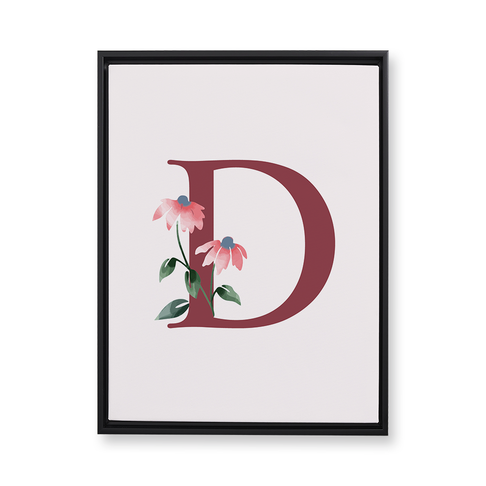 classic-floral-letter-d-floating-canvas-wall-art