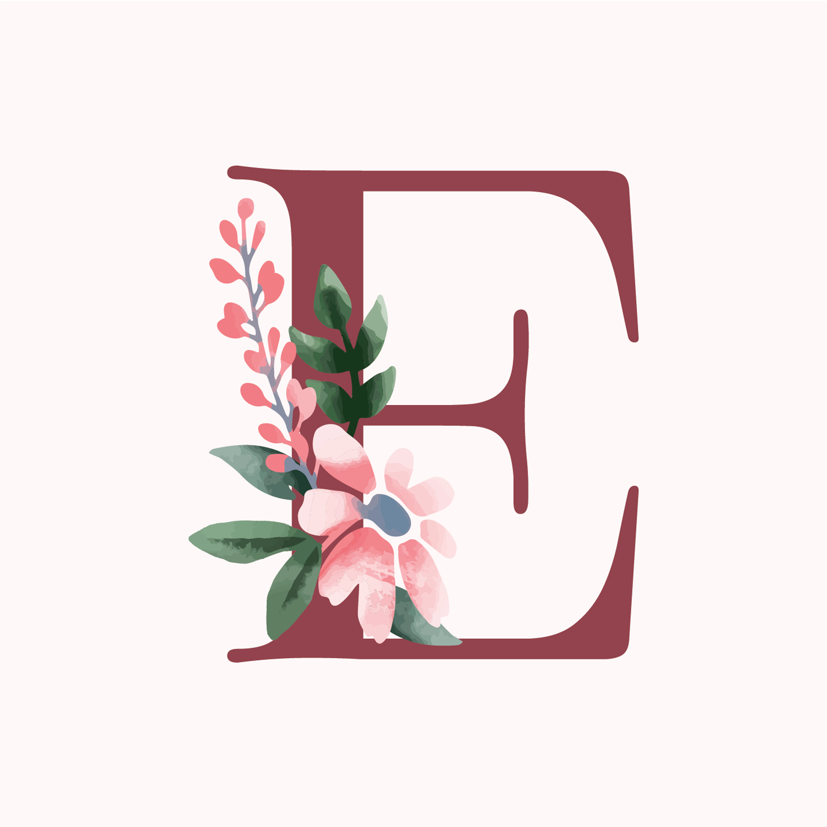 classic-floral-letter-e-design-theme