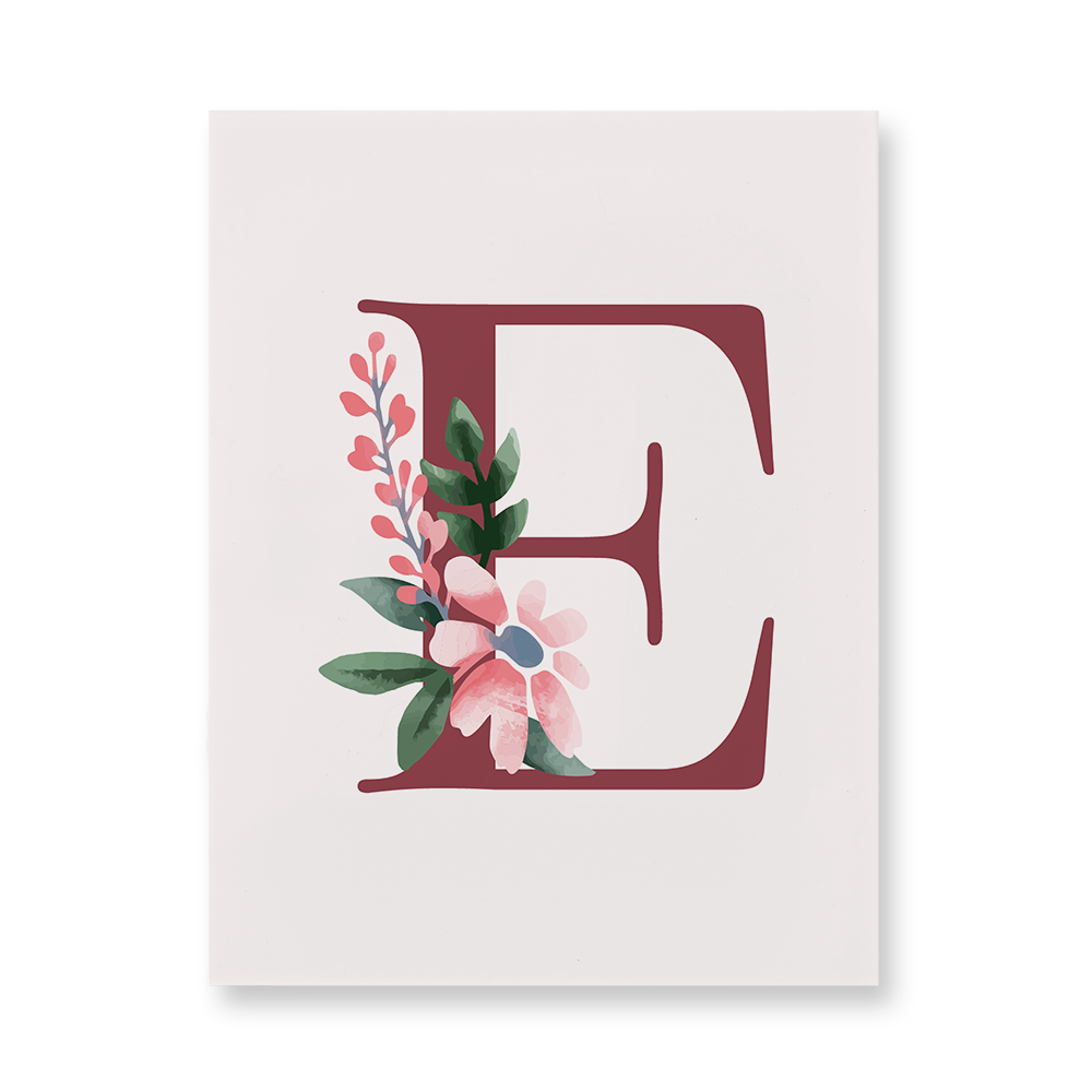 classic-floral-letter-e-acrylic-wall-art