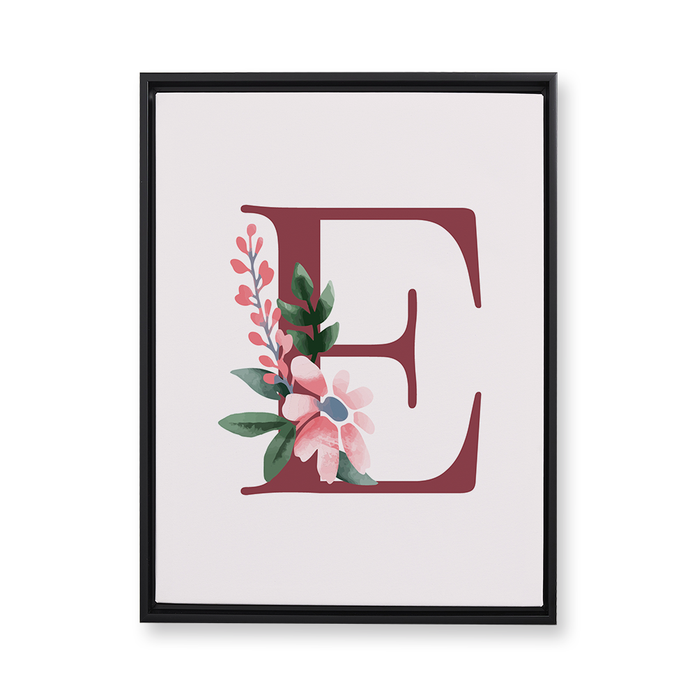 classic-floral-letter-e-floating-canvas-wall-art