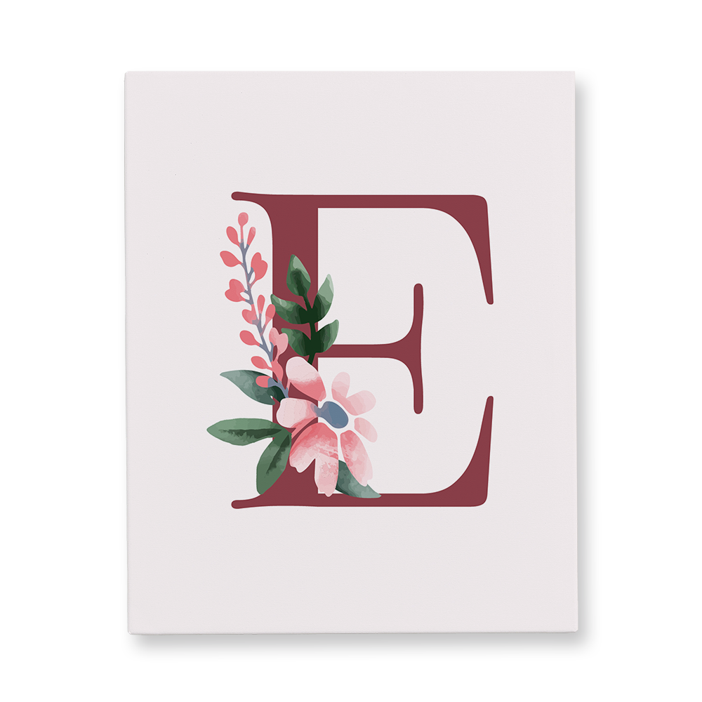 classic-floral-letter-e-gallery-canvas-wall-art