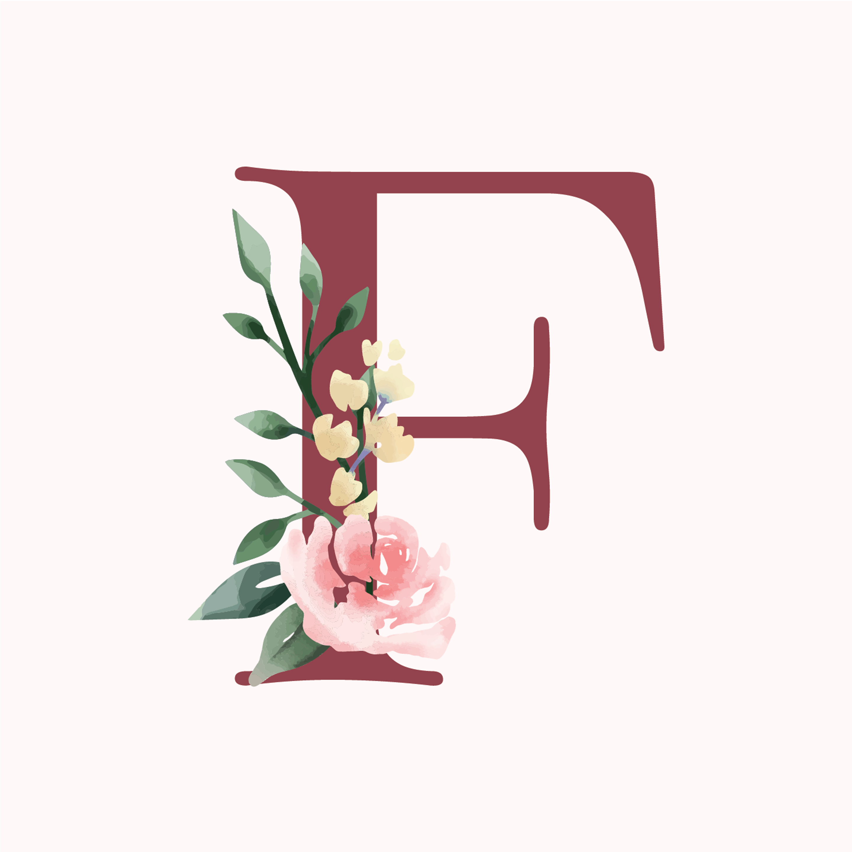 classic-floral-letter-f-design-theme