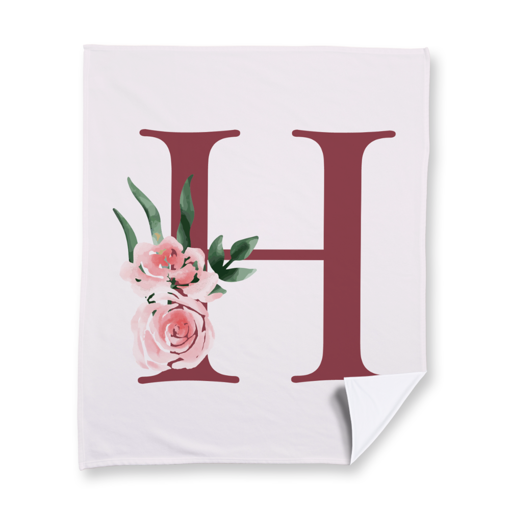 classic-floral-letter-h-blanket-fleece