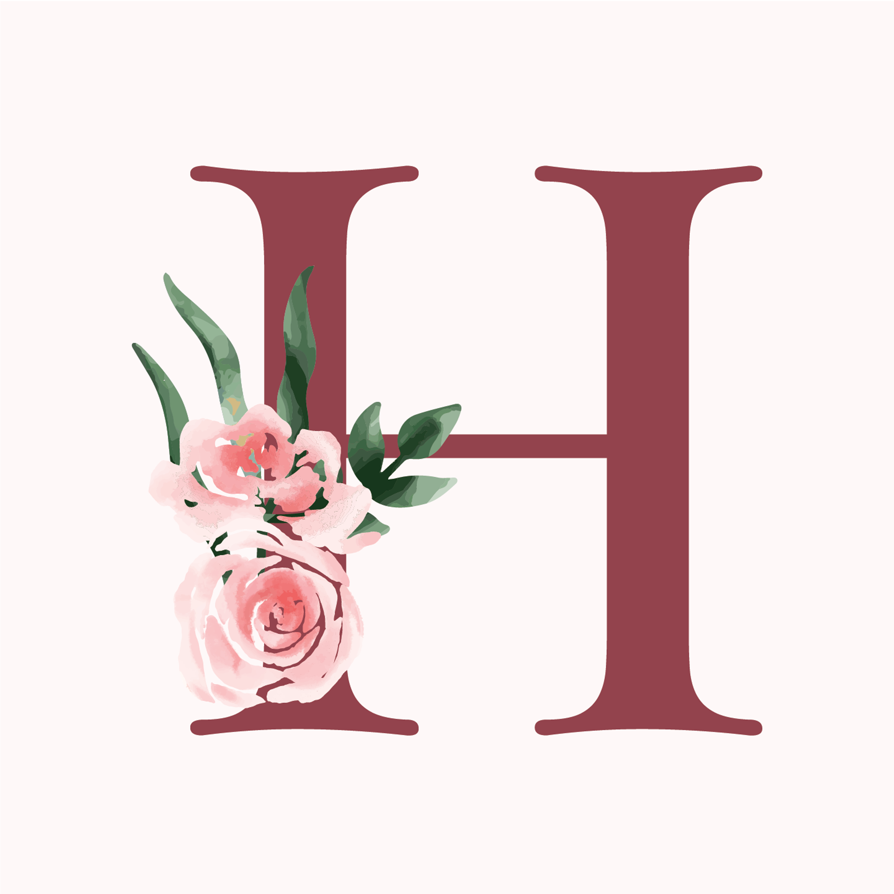 classic-floral-letter-h-design-theme