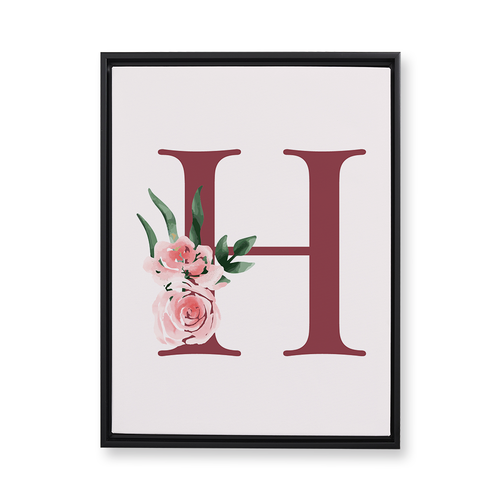 classic-floral-letter-h-floating-canvas-wall-art