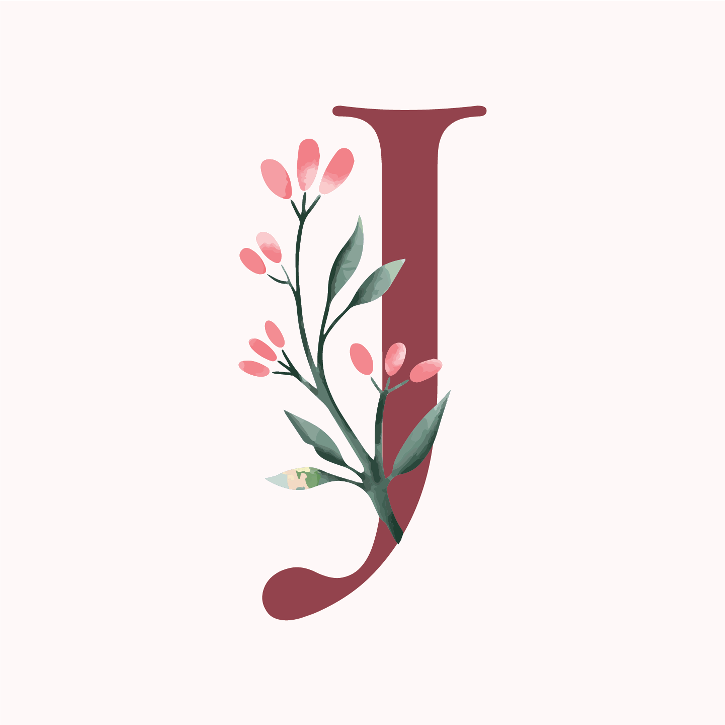 classic-floral-letter-j-design-theme