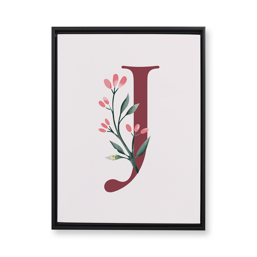 classic-floral-letter-j-floating-canvas-wall-art