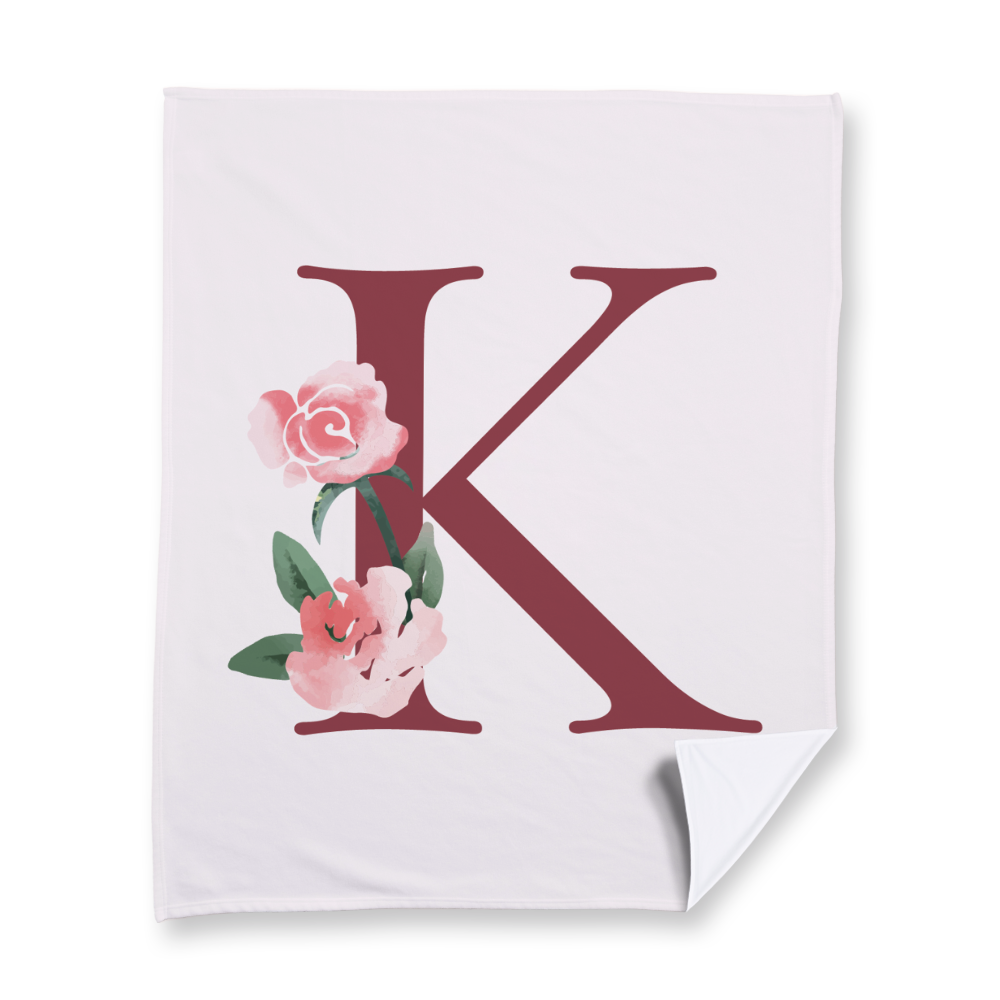 classic-floral-letter-k-blanket-fleece