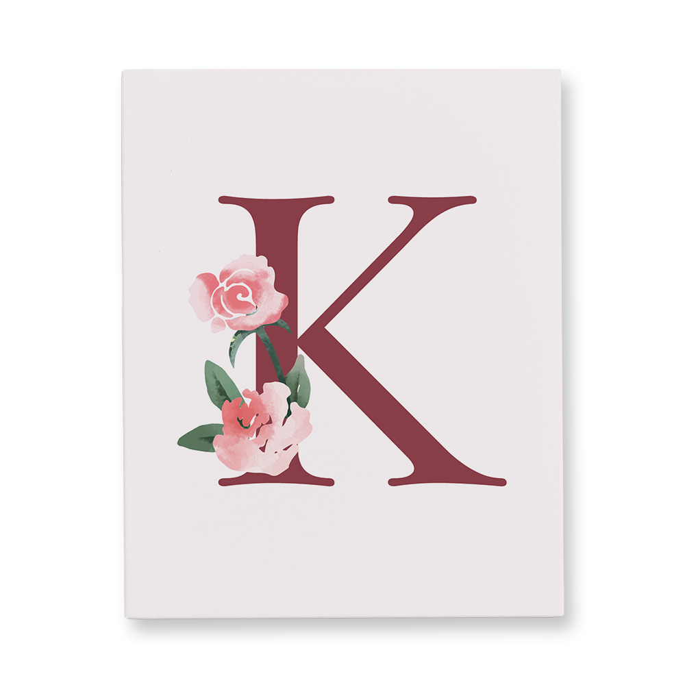 classic-floral-letter-k-canvas-wall-art