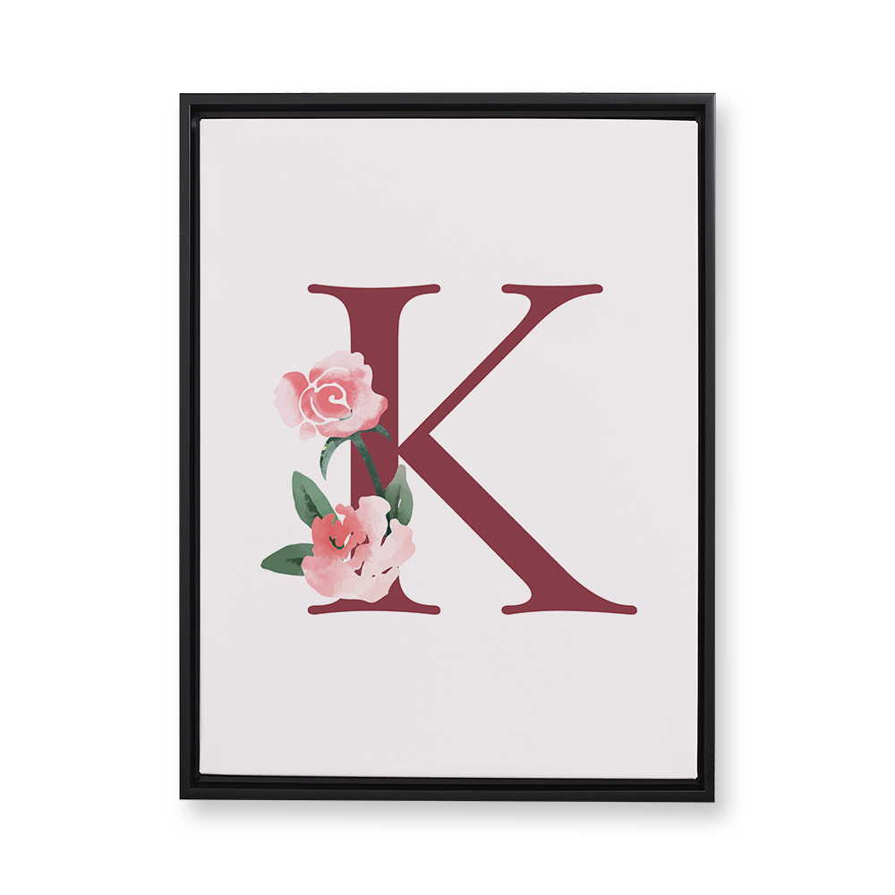 classic-floral-letter-k-floating-canvas-wall-art