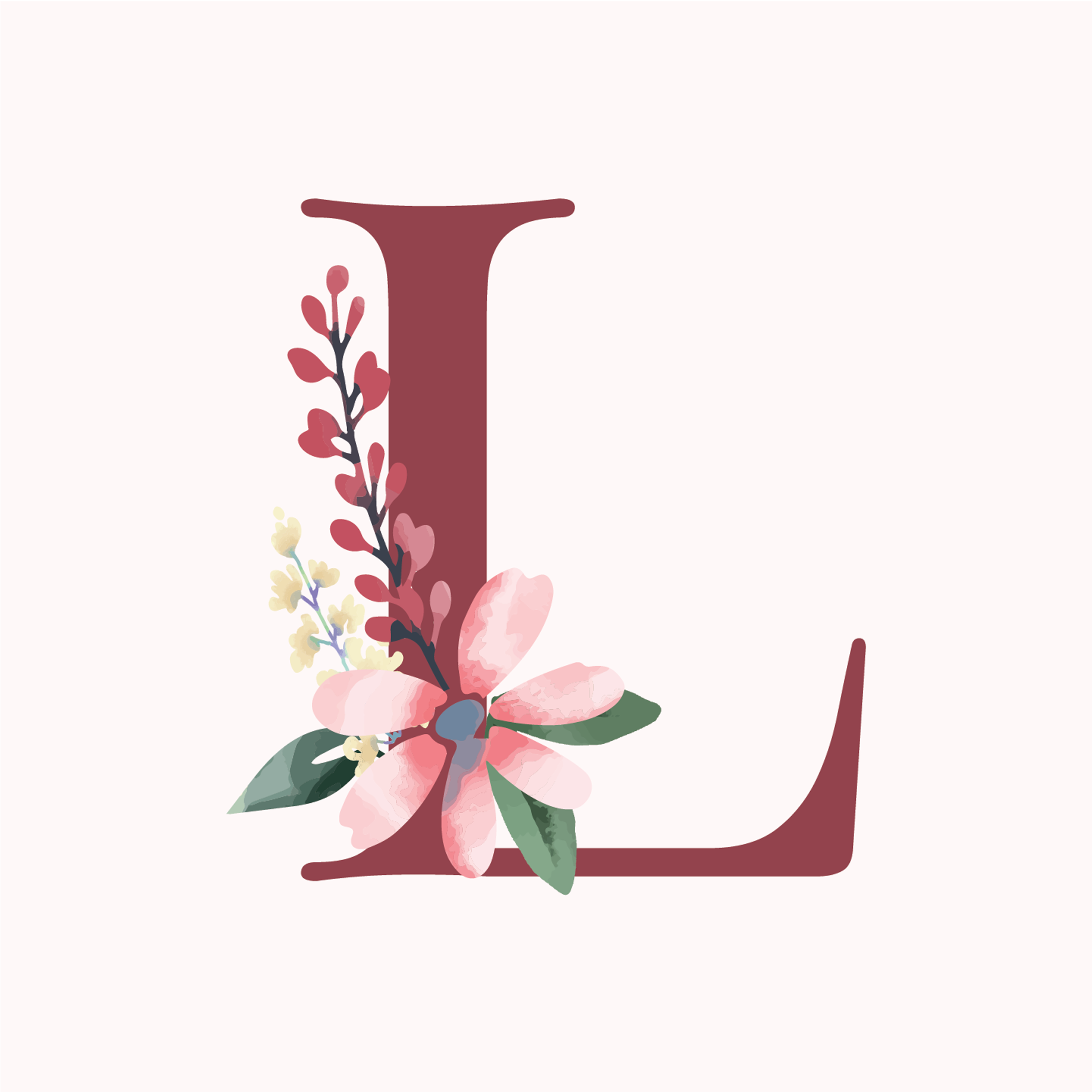 classic-floral-letter-l-design-theme