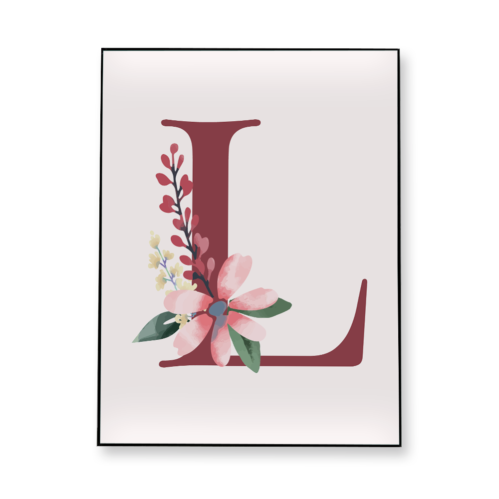 classic-floral-letter-l-fabric-in-a-frame-wall-art