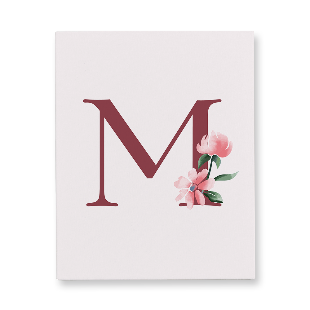 classic-floral-letter-m-canvas-wall-art