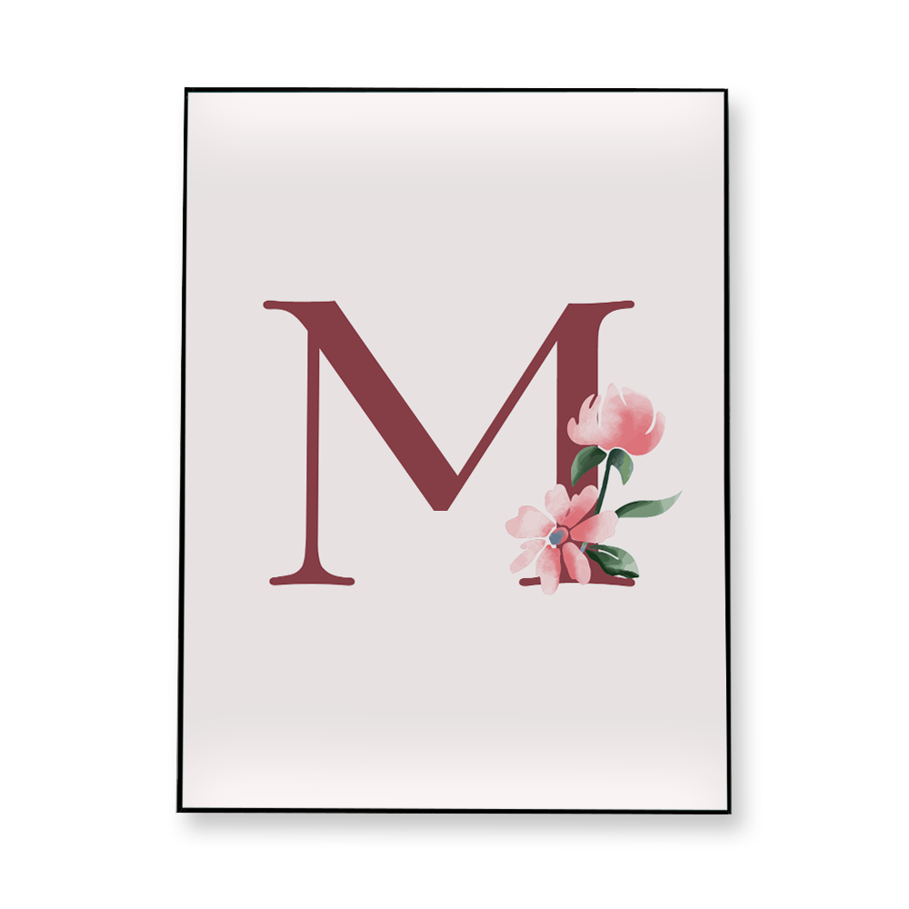 classic-floral-letter-m-fabric-in-a-frame-wall-art