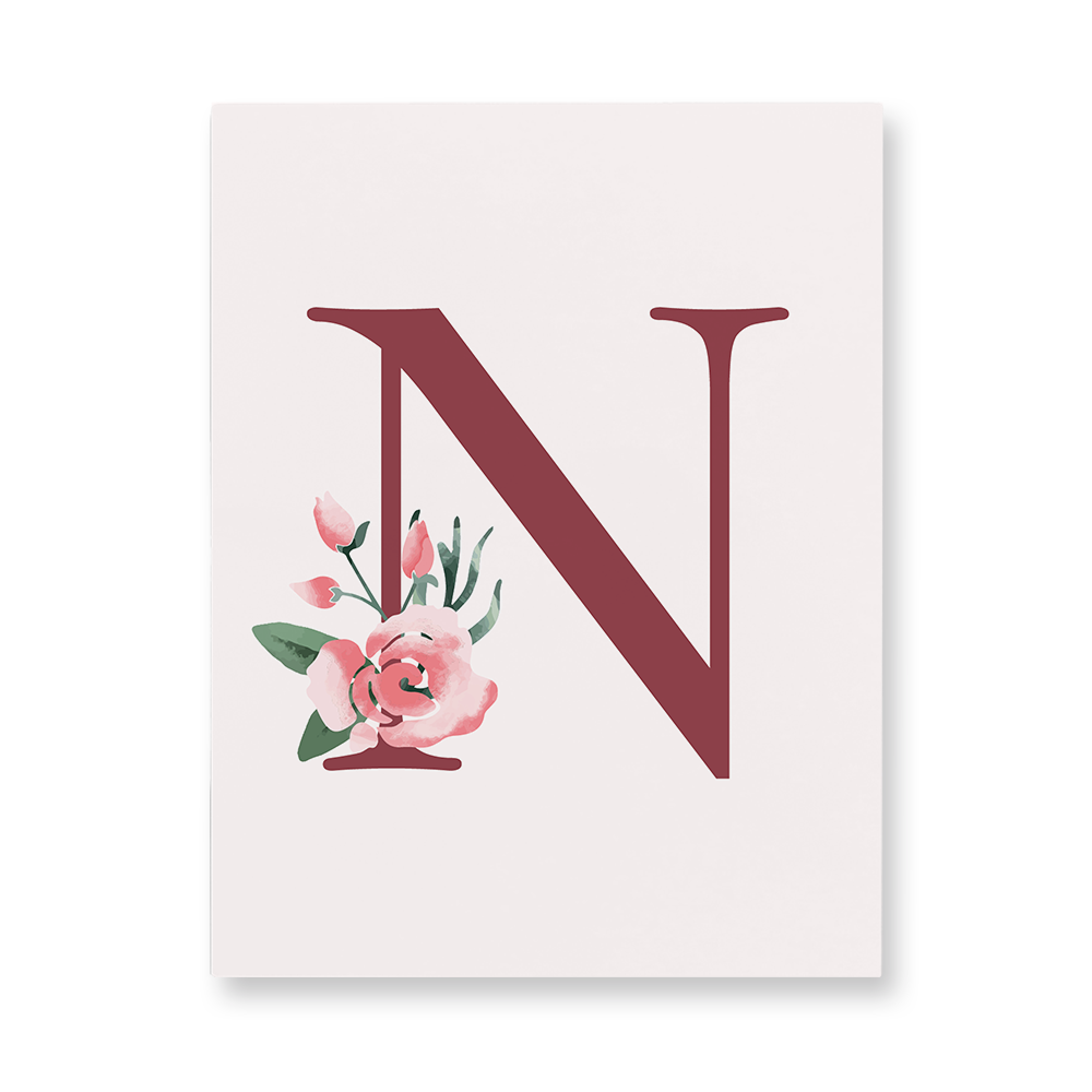 classic-floral-letter-n-aluminum-wall-art