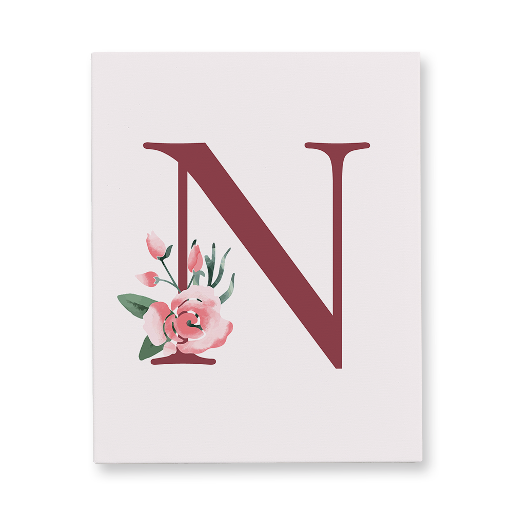 classic-floral-letter-n-canvas-wall-art