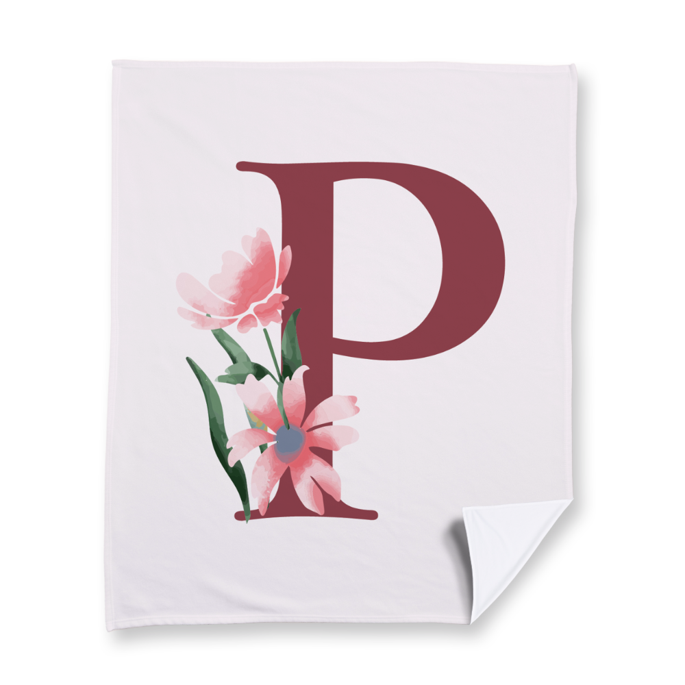 classic-floral-letter-p-blanket-fleece