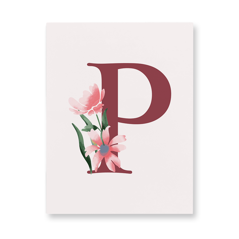 classic-floral-letter-p-aluminum-wall-art