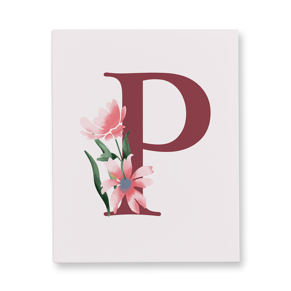 classic-floral-letter-p-canvas-wall-art