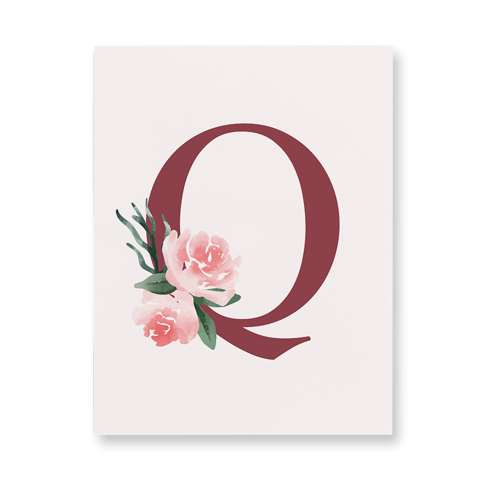 classic-floral-letter-q-aluminum-wall-art