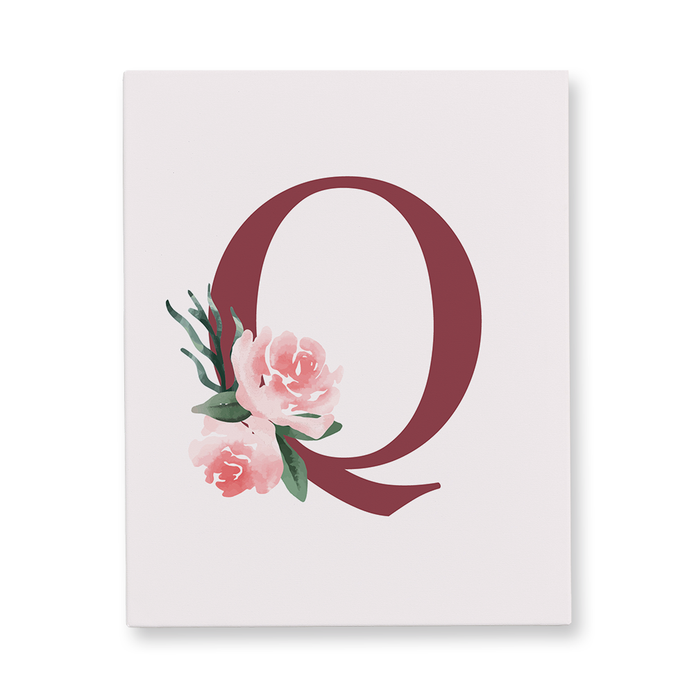 classic-floral-letter-q-gallery-canvas-wall-art