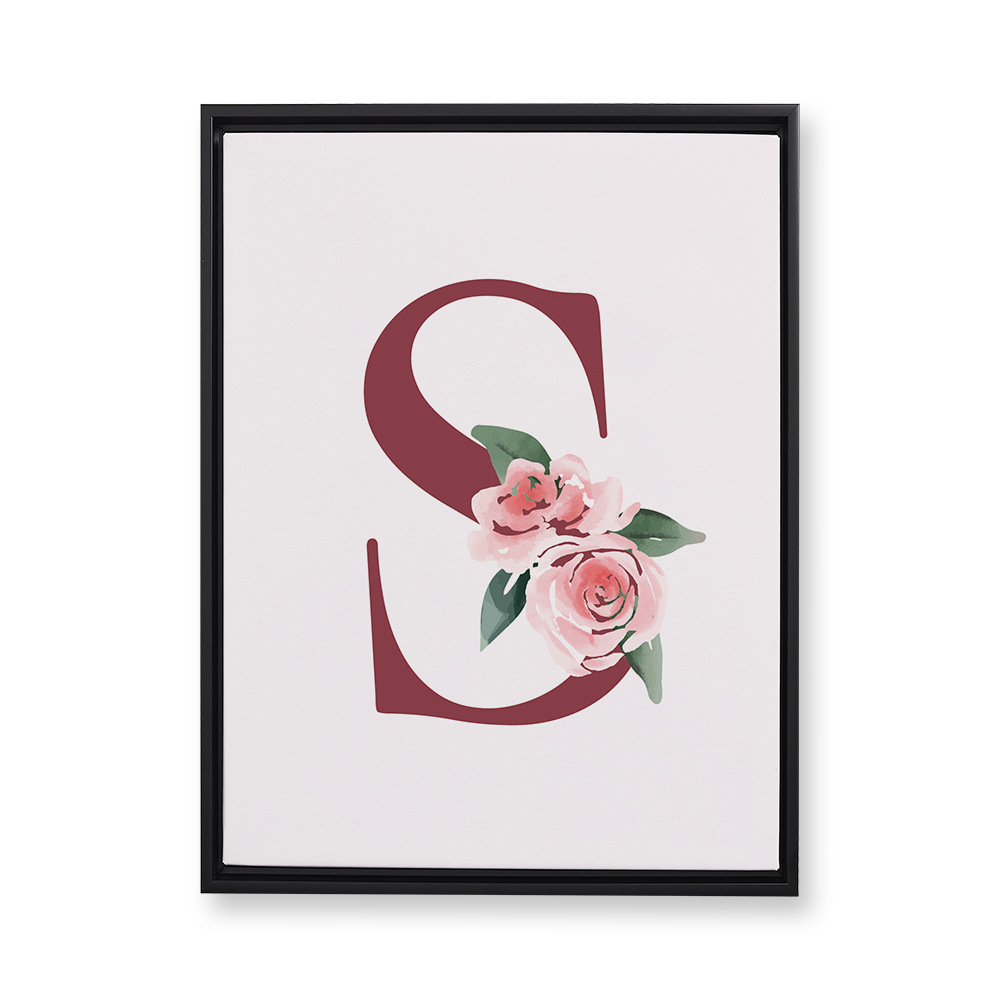 classic-floral-letter-s-floating-canvas-wall-art