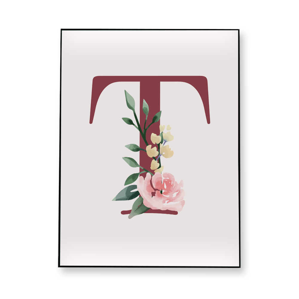 classic-floral-letter-t-fabric-in-a-frame-wall-art