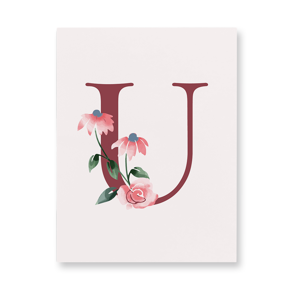 classic-floral-letter-u-aluminum-wall-art