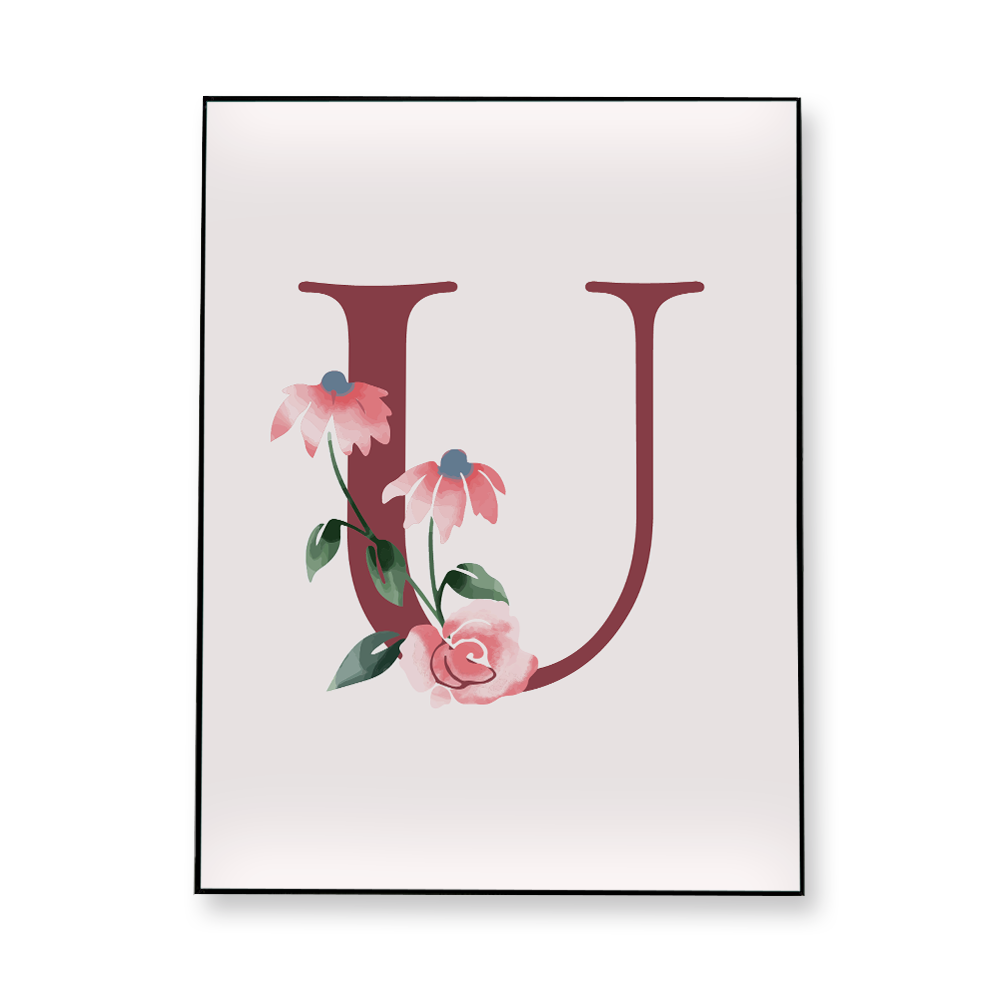 classic-floral-letter-u-fabric-in-a-frame-wall-art