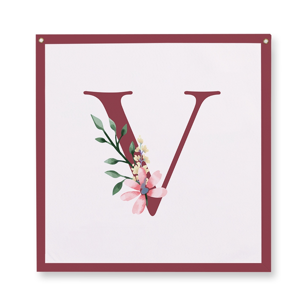 classic-floral-letter-v-camp-flag-square