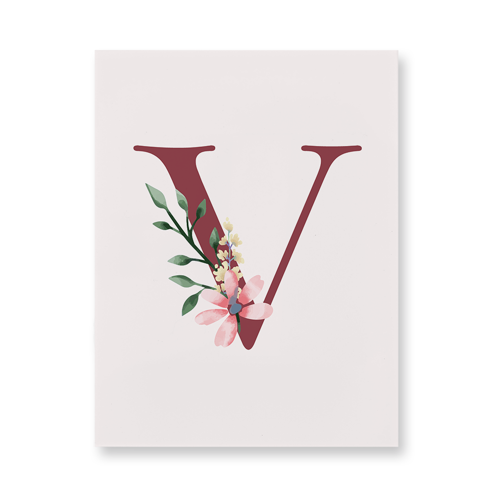 classic-floral-letter-v-acrylic-wall-art