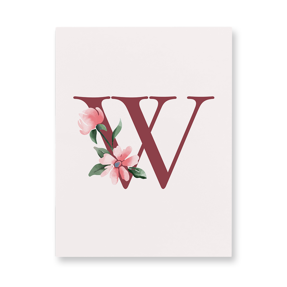 classic-floral-letter-w-aluminum-wall-art