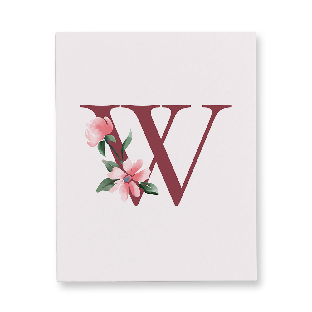 classic-floral-letter-w-canvas-wall-art