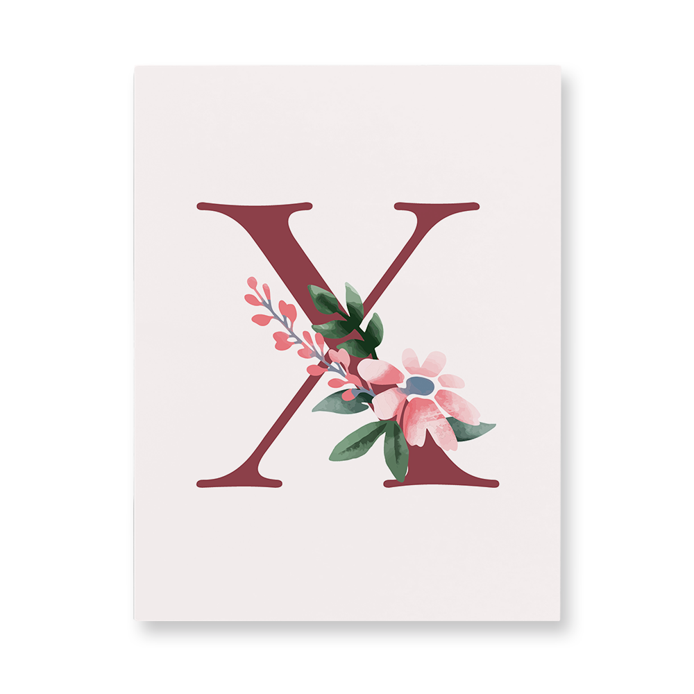 classic-floral-letter-x-aluminum-wall-art