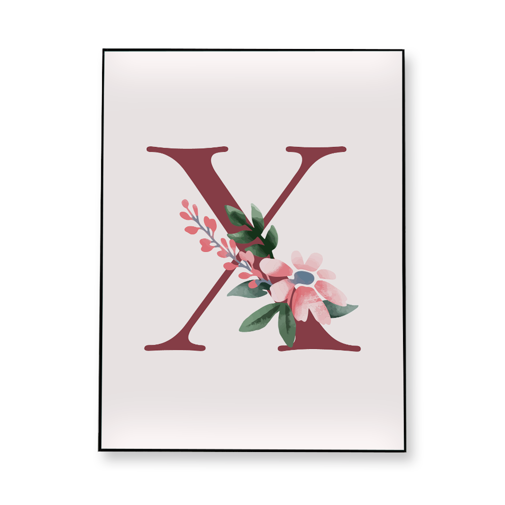 classic-floral-letter-x-fabric-in-a-frame-wall-art