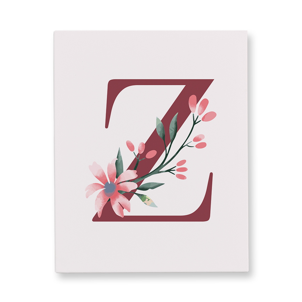 classic-floral-letter-z-canvas-wall-art