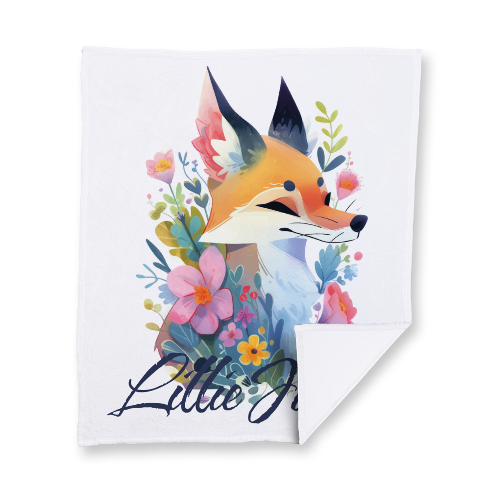 Colorful Watercolor Fox Velvety Blanket
