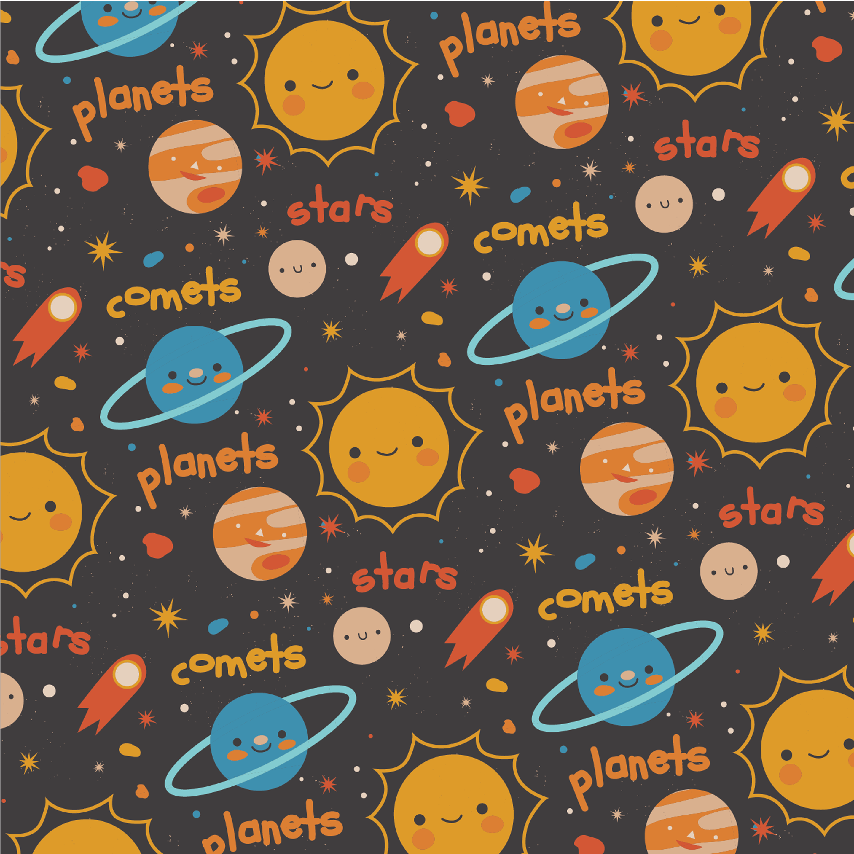 Comets and Planets Pattern