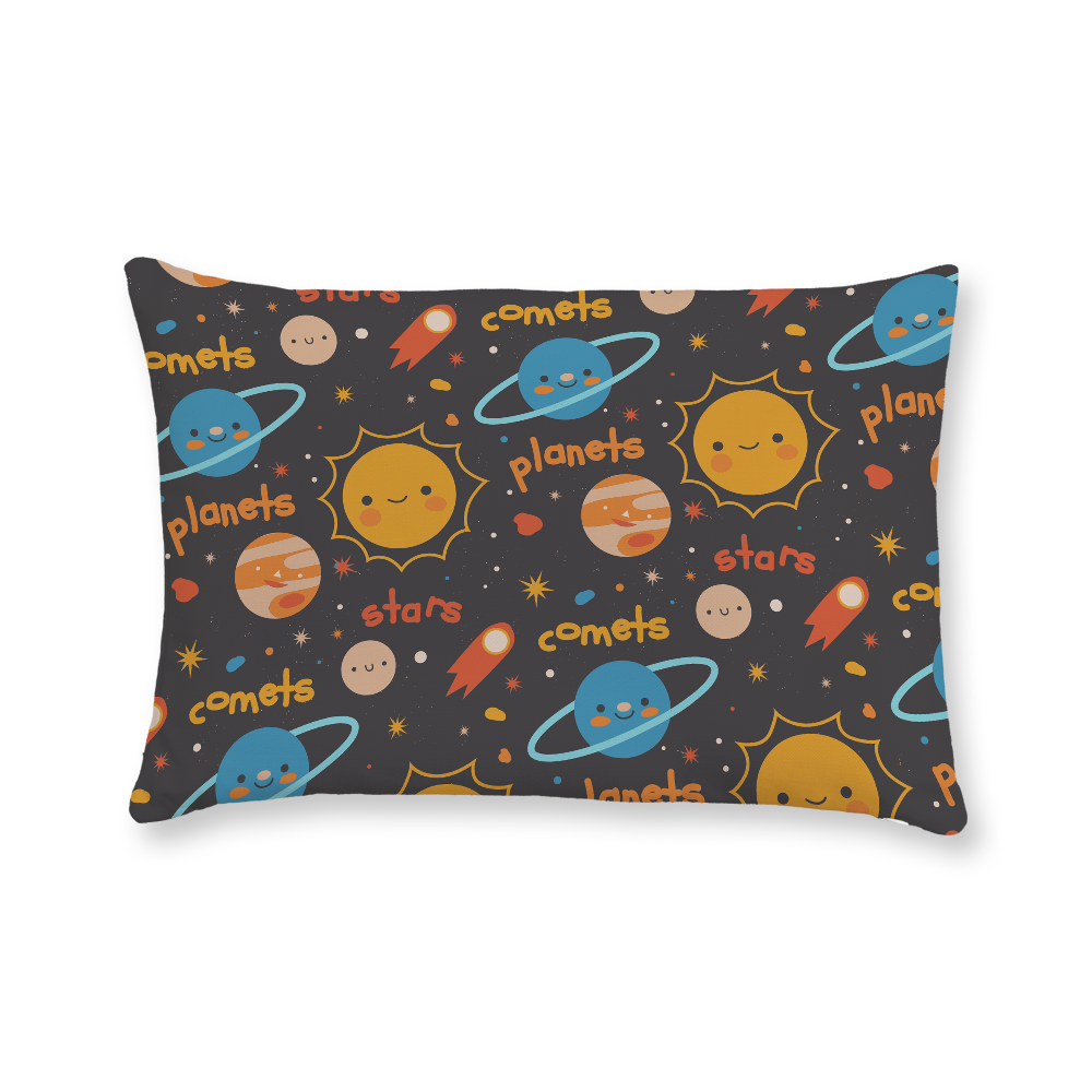 Comets and Planets Pattern Throw Pillow