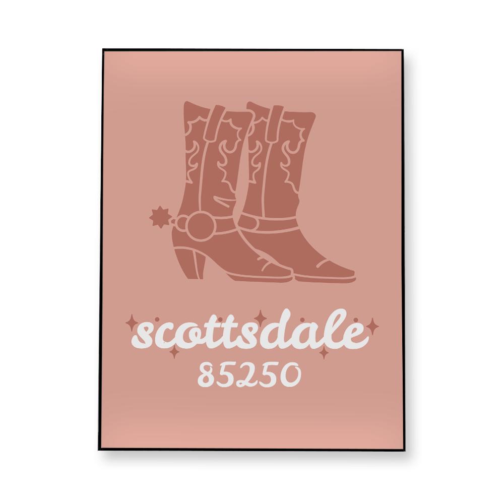 cowboy-boots-zip-code-fabric-in-a-frame-wall-art