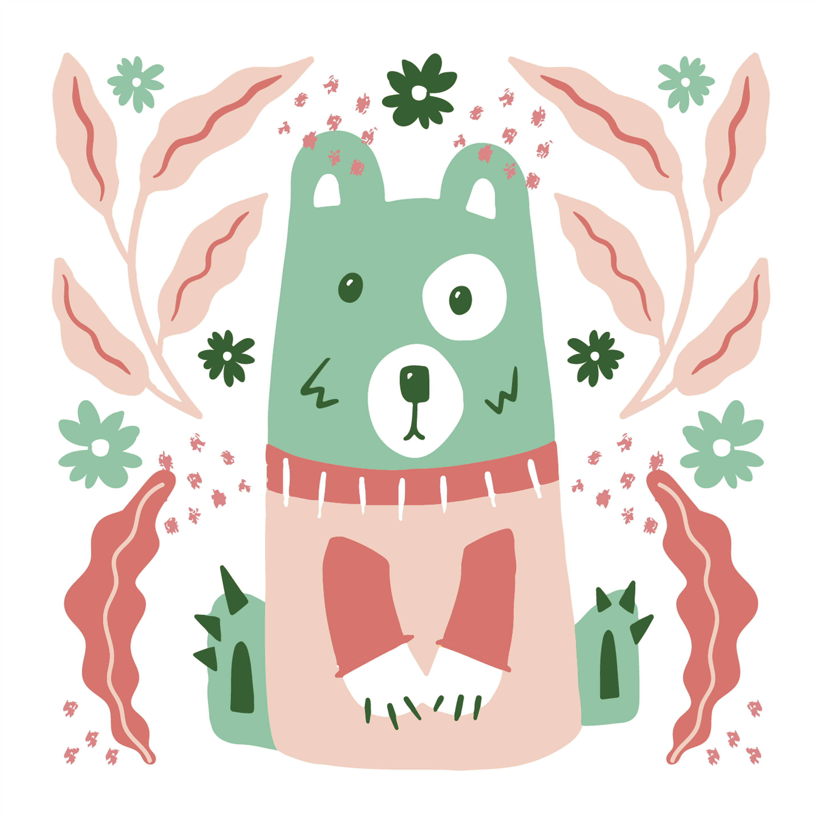 cute-bear-with-flowers-design-theme