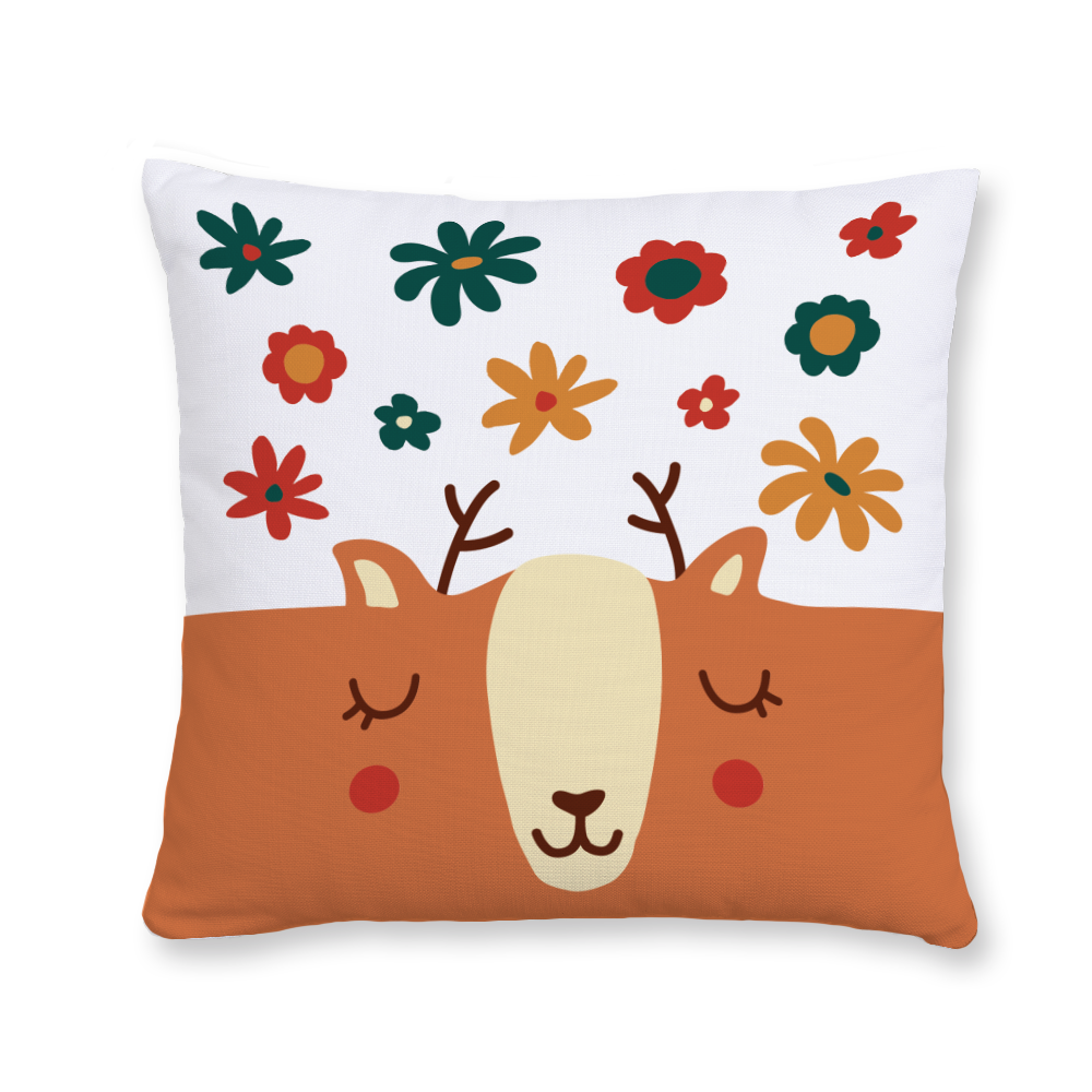 cute-deer-with-flowers-throw-pillow