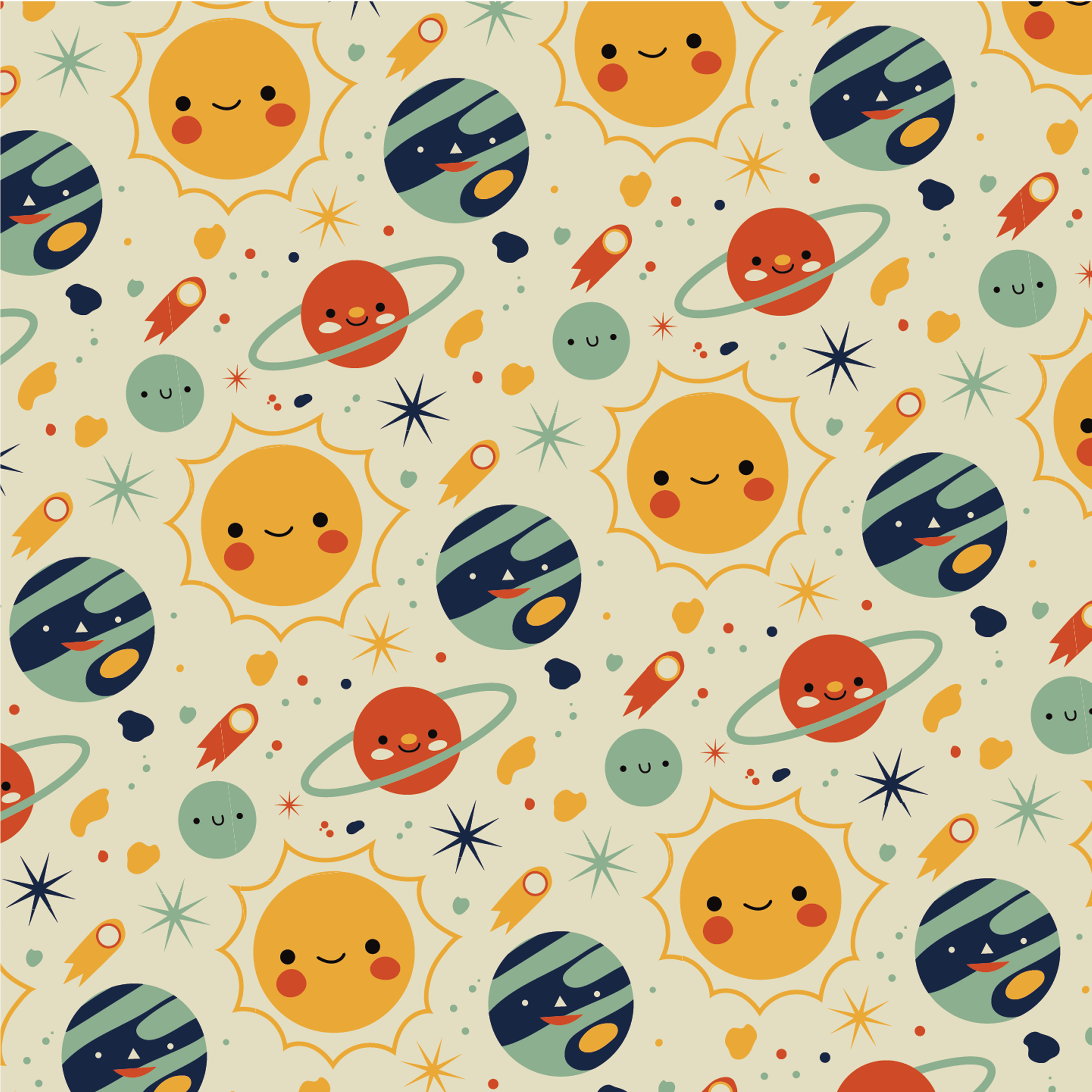 Cute Planets Pattern