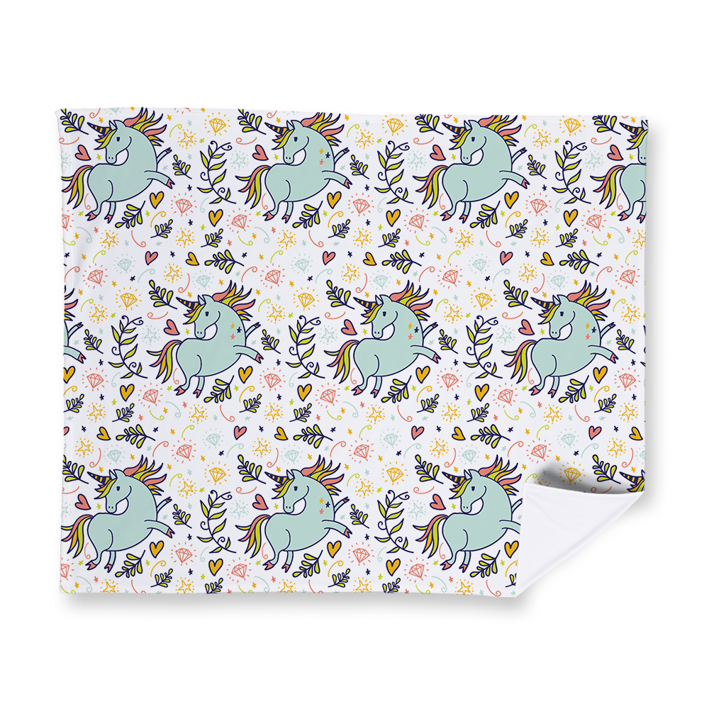 Cute Unicorn Pattern Fleece Blanket