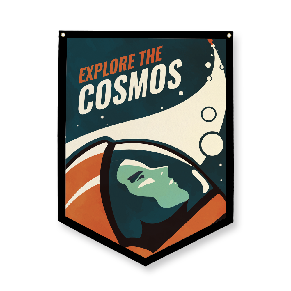 Explore The Cosmos 5-Point Camp Flag