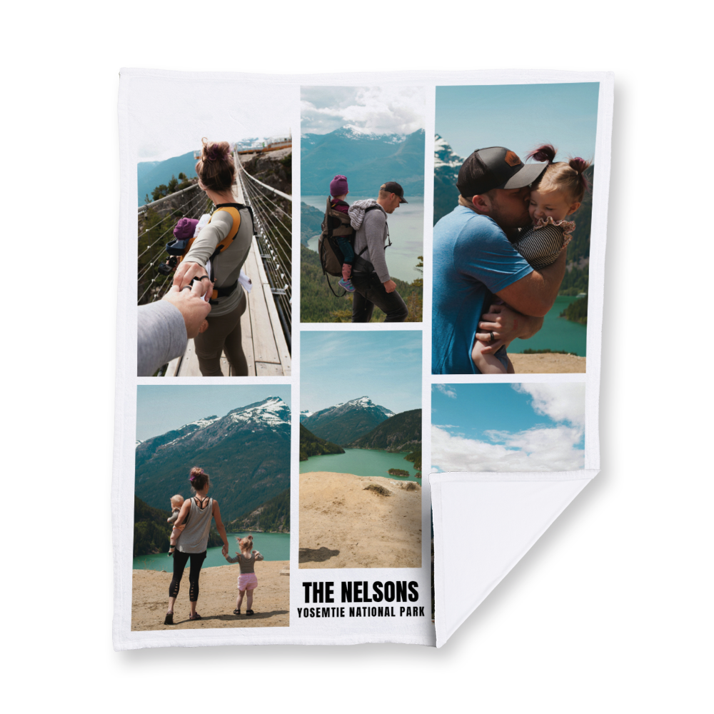 Family Vacation Collage Velvety Blanket