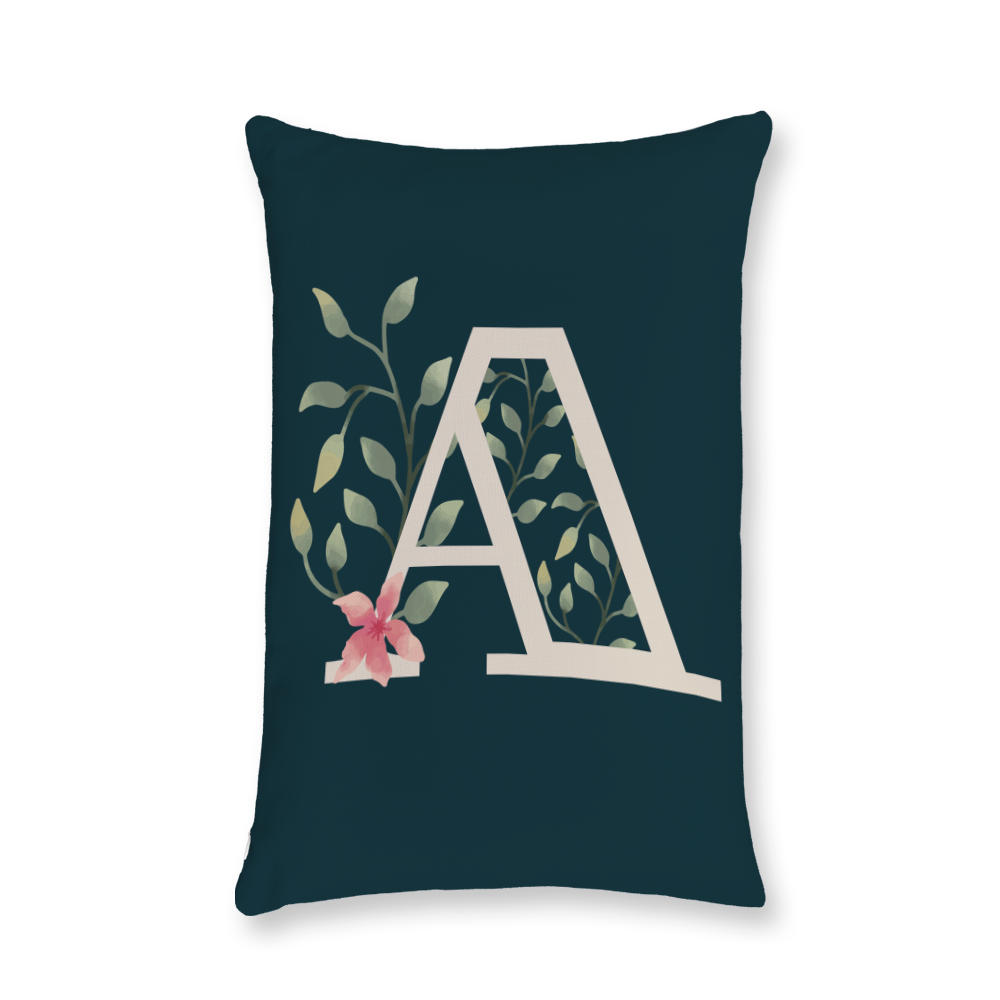 floral-watercolor-letter-a-throw-pillow