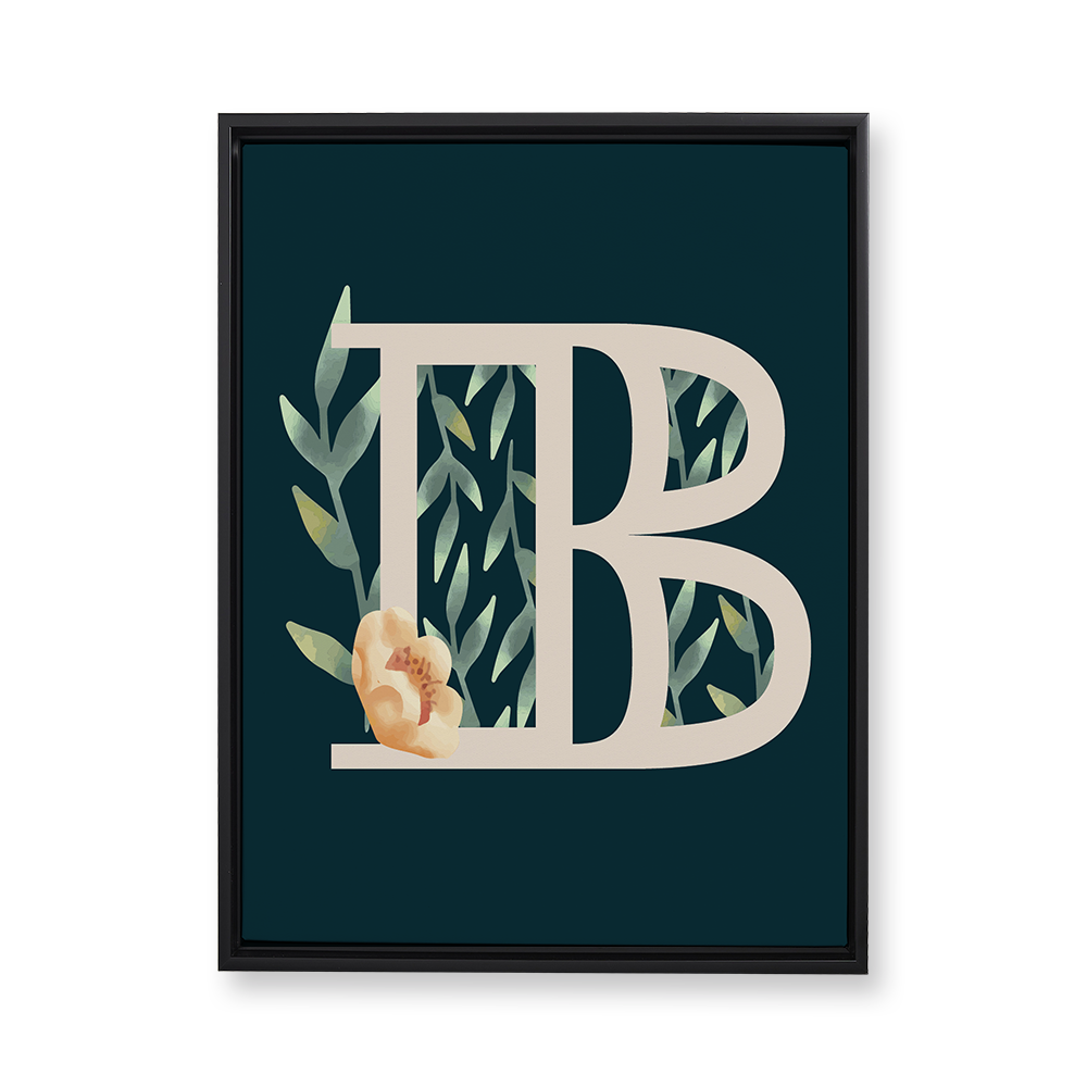 floral-watercolor-letter-b-floating-canvas-wall-art